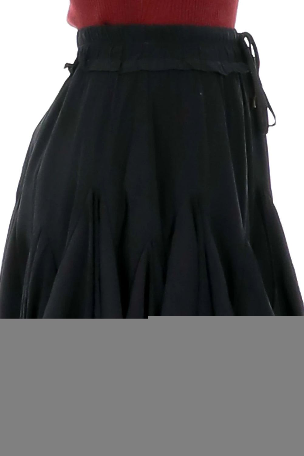 Minifalda plisada de mezclilla de cintura alta negra