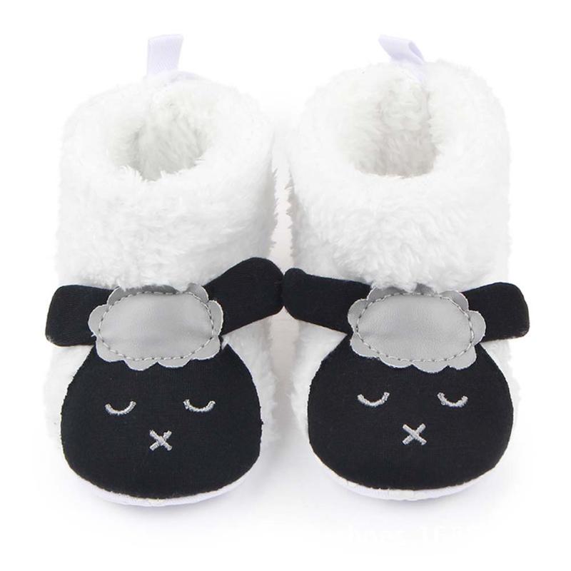 Baby Shoes Booties Winter Cute Lamb Animal Baby Girls Shoes Fleece Warm Toddler Moccasins Boots Footwear 6 Colors