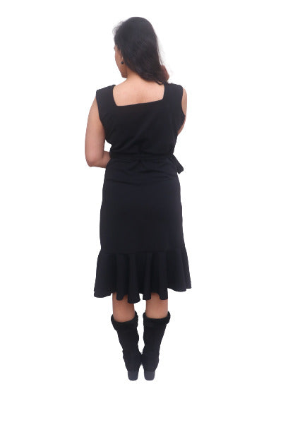 Women Stylish Solid Fit and Flare Dress