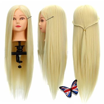 30% Real Human Hair Training Head Salon Hairdressing Cut Mannequin With Clamp