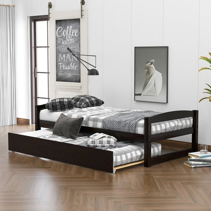 Cama de madera nórdica moderna cama de madera maciza cama nido deslizante muebles de dormitorio para invitados adultos niños