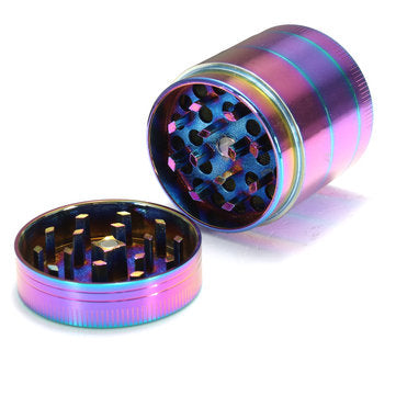 40mm 4 Layers Herb Tobacco Grinder Herbal Spice Smoke Crusher Rainbow Metal