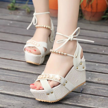 ¡¡¡EN VENTA!!! ¡¡¡50% REBAJADO!!! Sandalias de cuña de tacón alto de nuevo estilo/zapatos casuales