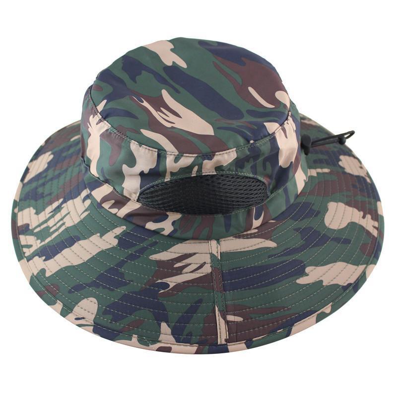 Sombrero de pescador de camuflaje impermeable