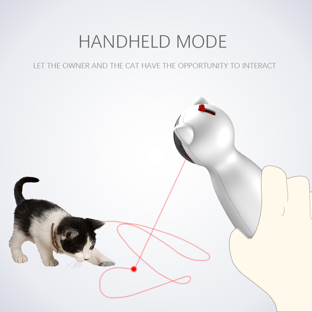 Automatic Cat Toys Interactive Smart Teasing Pet LED Laser Funny Handheld Mode Electronic Pet for All Cats Laserlampje Kat