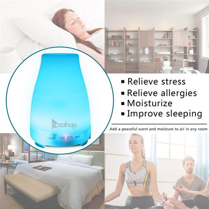 2368YK 110V 200ML Color Cycling Aroma Diffuser with White Controller US Plug - The Styky Shack