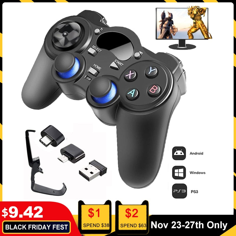 2.4 G Controller Gamepad Android Wireless Joystick Joypad with OTG Converter For PS3/Smart Phone For Tablet PC Smart TV Box - The Styky Shack