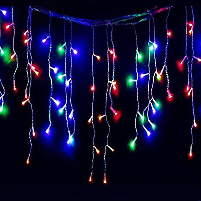 Guirnalda de luces LED de 3Mx1M, 120 LED, luces decorativas navideñas con 8 modos, guirnalda para exteriores, impermeable, hogar para boda, fiesta, cortina, jardín, ventana, idea de decoración del hogar 