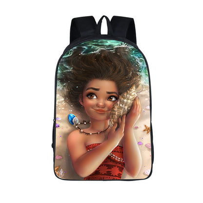 ¡¡¡EN VENTA!!! ¡¡¡50% REBAJADO!!! Mochila con estampado de dibujos animados nuevos de niña nubia en 3D