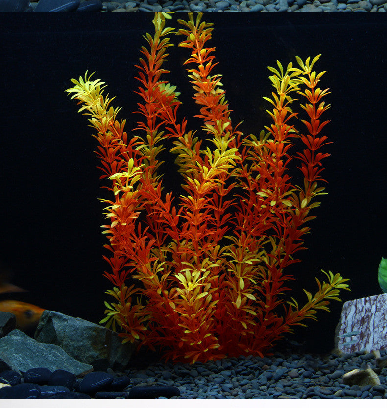 Yellow Simulation Aquatic Plants Fish Tank Landscaping Package