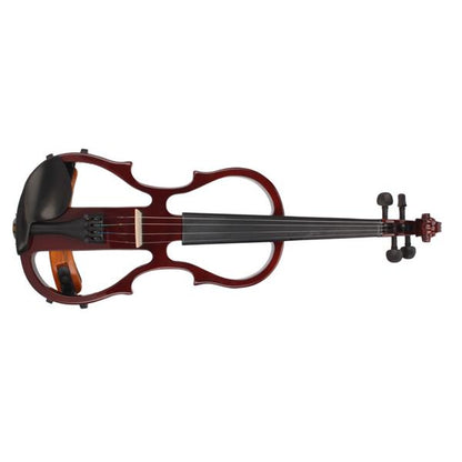 4/4 Estuche de violín eléctrico silencioso Arco Colofonia Auriculares Línea de conexión V-0 