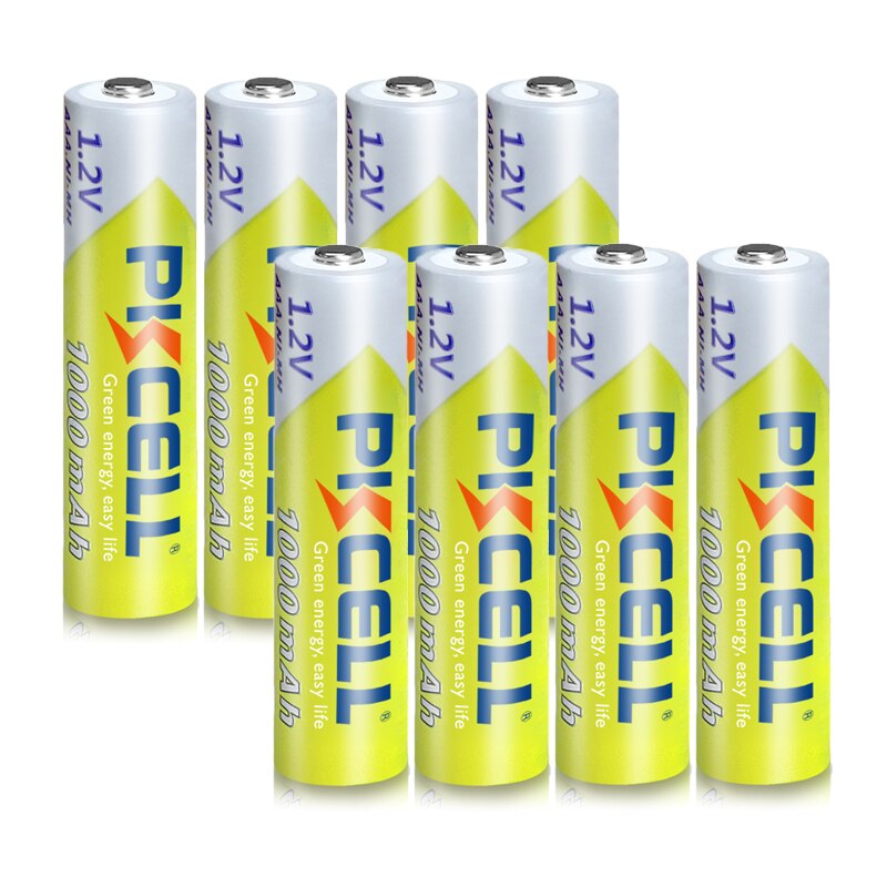 8Pcs PKCELL AAA Battery 1.2V Ni-MH AAA Rechargeable Battery 1000MAH Batteries 3A Bateria Baterias with 2PC AAA/AA Battery Holder - The Styky Shack