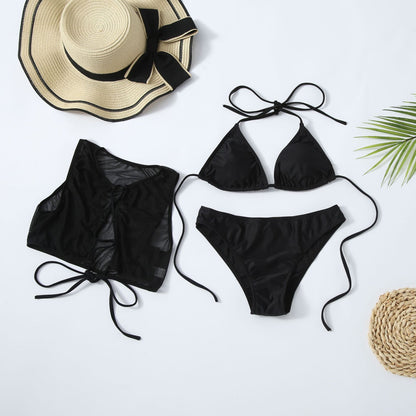 Alluring Mesh Multi-Piece Swimsuit Set