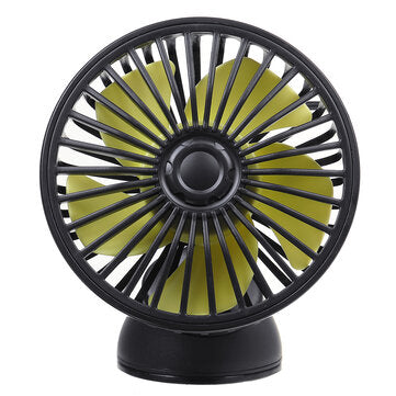 360  Rotating 12V 3 Speeds USB Cooling Fan Truck Lorry Caravan Car Suction Cup Fan