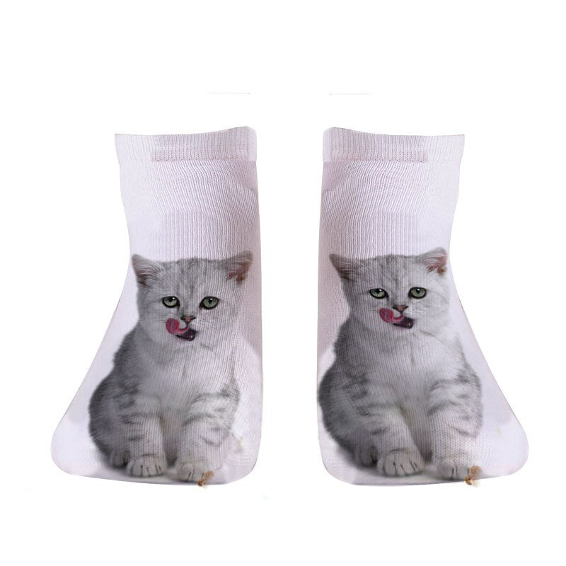 Calcetines unisex tobilleros estampados en 3D