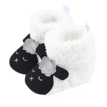 Baby Shoes Booties Winter Cute Lamb Animal Baby Girls Shoes Fleece Warm Toddler Moccasins Boots Footwear 6 Colors