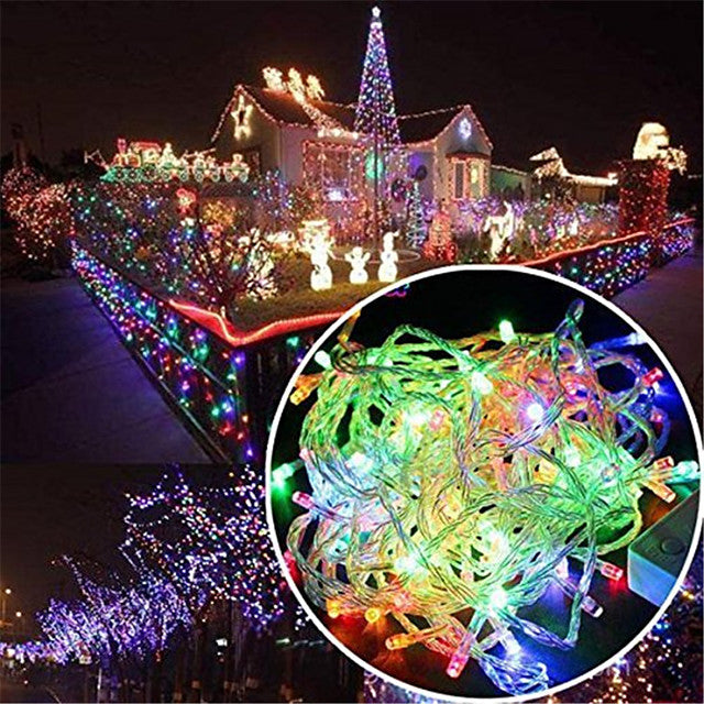 Guirnalda de luces LED de 3Mx1M, 120 LED, luces decorativas navideñas con 8 modos, guirnalda para exteriores, impermeable, hogar para boda, fiesta, cortina, jardín, ventana, idea de decoración del hogar 