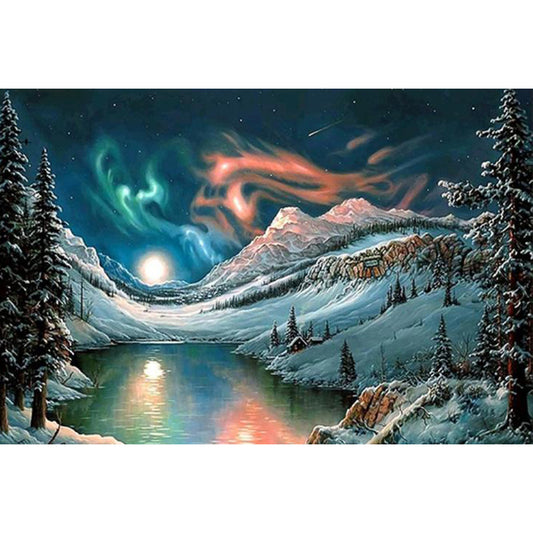 5d DIY Diamond Painting Beautiful Snow Lake Home Decoration Diamond Painting - The Styky Shack