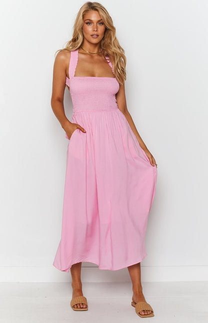 Strapless Dress Backless Bow Tie Dress