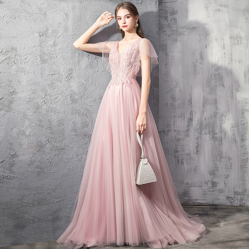 Adorably Designed Banquet Evening Dress