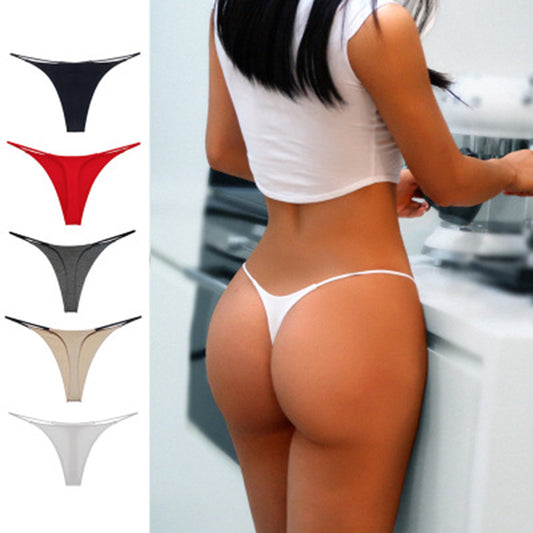 Tanga sexy con correa fina de doble capa para mujer