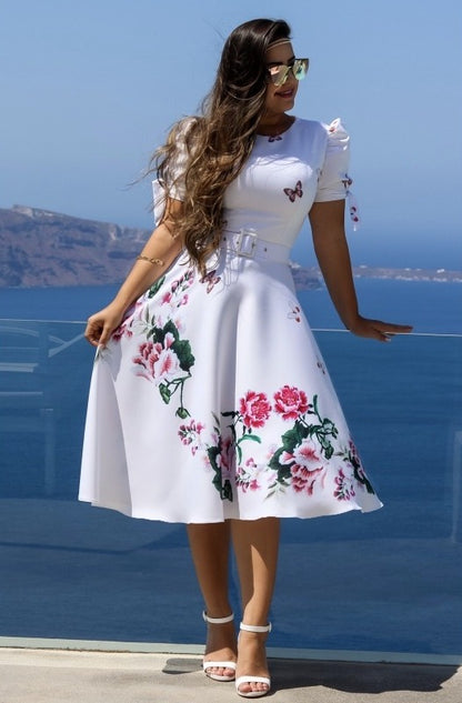 Beautiful Digital Print Western Dress