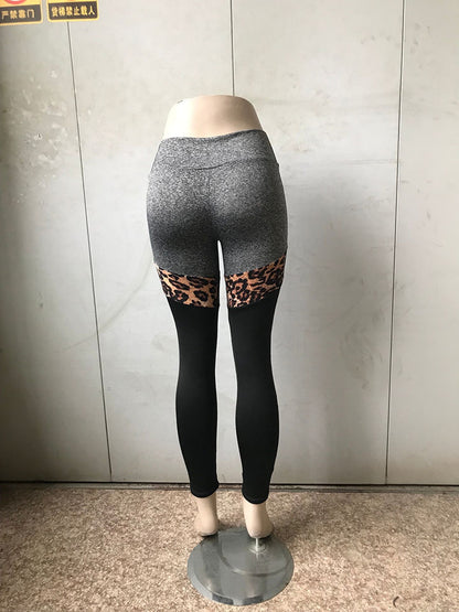 ¡¡¡EN VENTA!!! ¡¡¡50% REBAJADO!!! Leggings de fibra de poliéster con estampado gris y negro