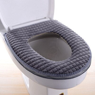 Bathroom Accessories Toilet Seat Cover Soft Warm Plush Winter Toilet Cover Seat Lid Pad Home Decoration