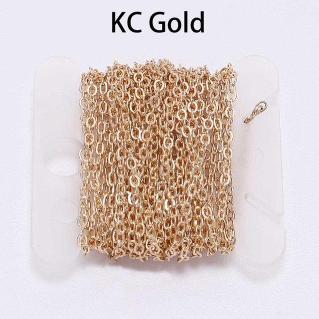 5 m/lot Gold/Bronze Plated Necklace Chain For Jewelry Making Findings DIY Necklace Chains Materials Handmade Supplies - The Styky Shack