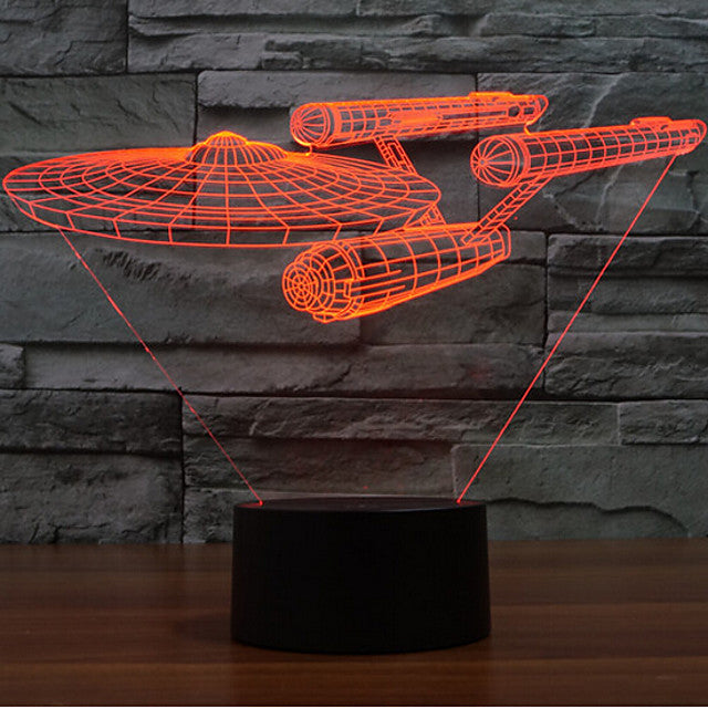 3D Nightlight Decorative LED 1 pc "Starship Enterprise"