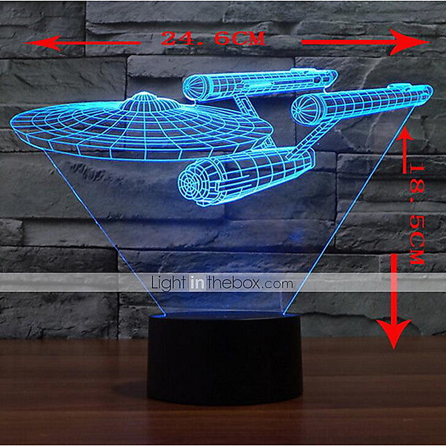 3D Nightlight Decorative LED 1 pc "Starship Enterprise"