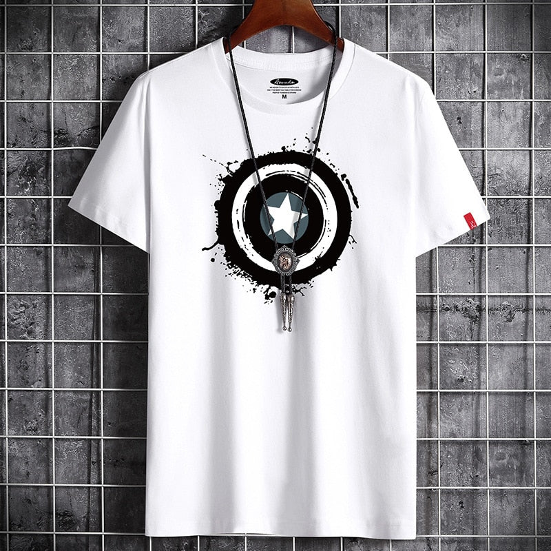 2021 Newest T Shirt for Men Clothing Anime Fitness White O Neck Man T-shirt For Male Oversized S-6XL New Men T-shirts Goth Punk - The Styky Shack