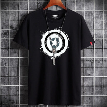 2021 Newest T Shirt for Men Clothing Anime Fitness White O Neck Man T-shirt For Male Oversized S-6XL New Men T-shirts Goth Punk - The Styky Shack