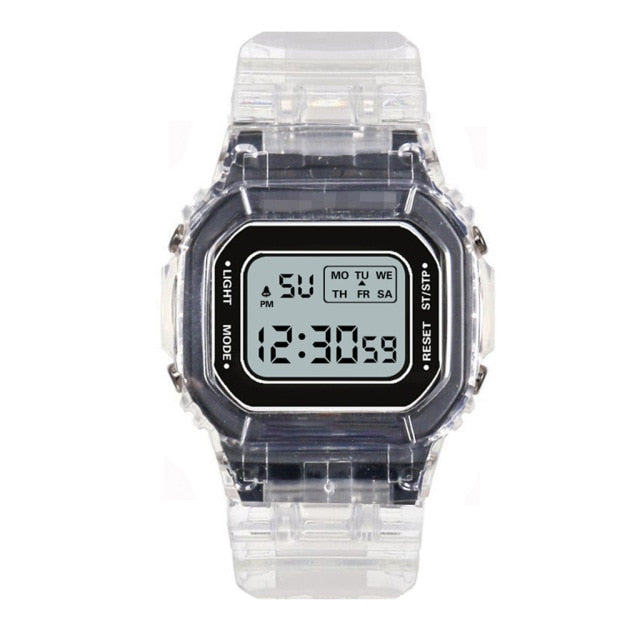 Reloj Unisex para hombre y mujer, relojes de pulsera militares deportivos digitales LED Vintage dorados, plateados y negros, regalo electrónico Digital para hombre