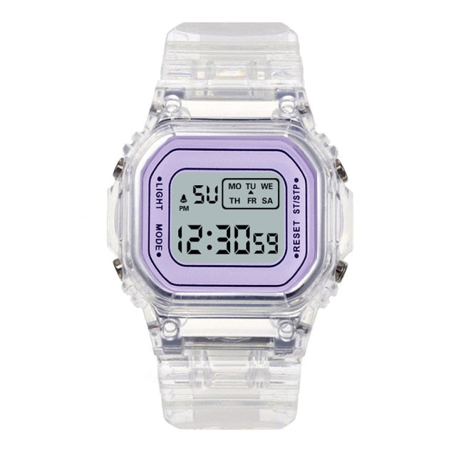 Reloj Unisex para hombre y mujer, relojes de pulsera militares deportivos digitales LED Vintage dorados, plateados y negros, regalo electrónico Digital para hombre