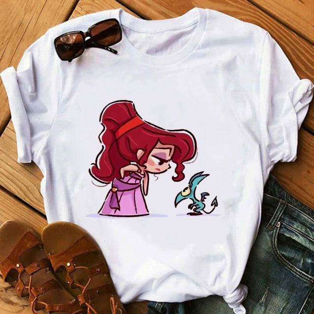 Woman T-Shirts Kawaii Clothes Graphic T Shirts Harajuku Vogue T Shirt Female Top Princess Ulzzang Fashion Cute Funny Cartoon 90S