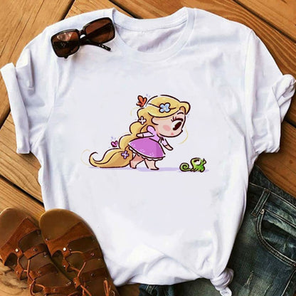 Woman T-Shirts Kawaii Clothes Graphic T Shirts Harajuku Vogue T Shirt Female Top Princess Ulzzang Fashion Cute Funny Cartoon 90S