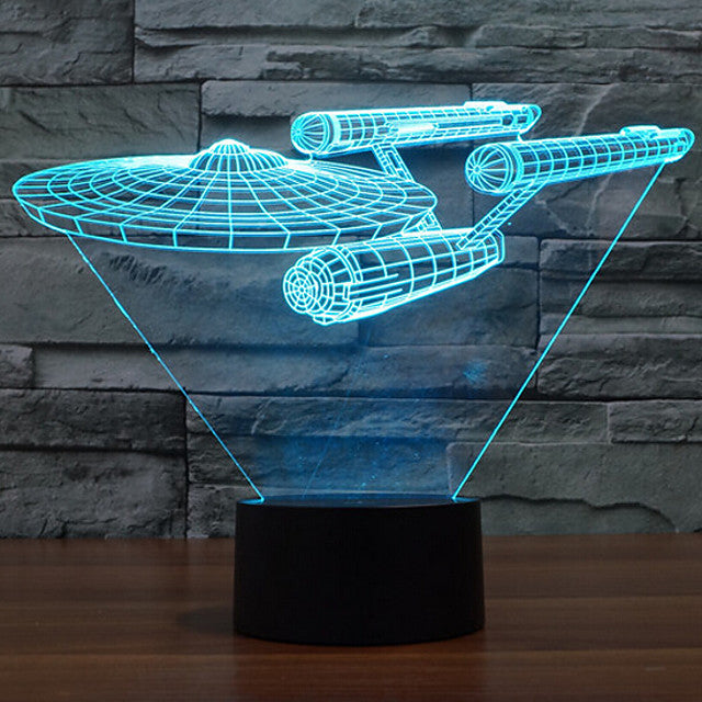 3D Nightlight Decorative LED 1 pc "Starship Enterprise"