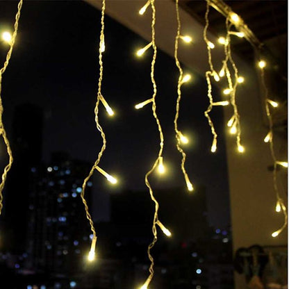 Guirnalda de luces LED de 3Mx1M, 120 LED, luces decorativas navideñas con 8 modos, guirnalda para exteriores, impermeable, hogar para boda, fiesta, cortina, jardín, ventana, idea de decoración del hogar 