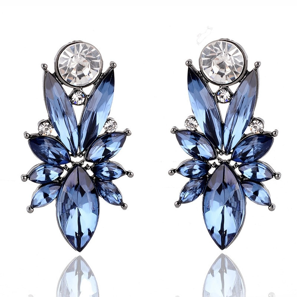 Mujer Amatista sintética Pendientes cortos damas Elegante Clásico Elegante Bling Bling Aretes Joyas Azul Oscuro / Morado / Champaña Para Boda Diario Mascarada Fiesta de Pedida de Mano Fiesta de baile 